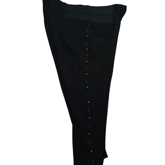 Eloquii Miracle Silver Studded Black Knit Pants in 26 - Picture 3 of 7